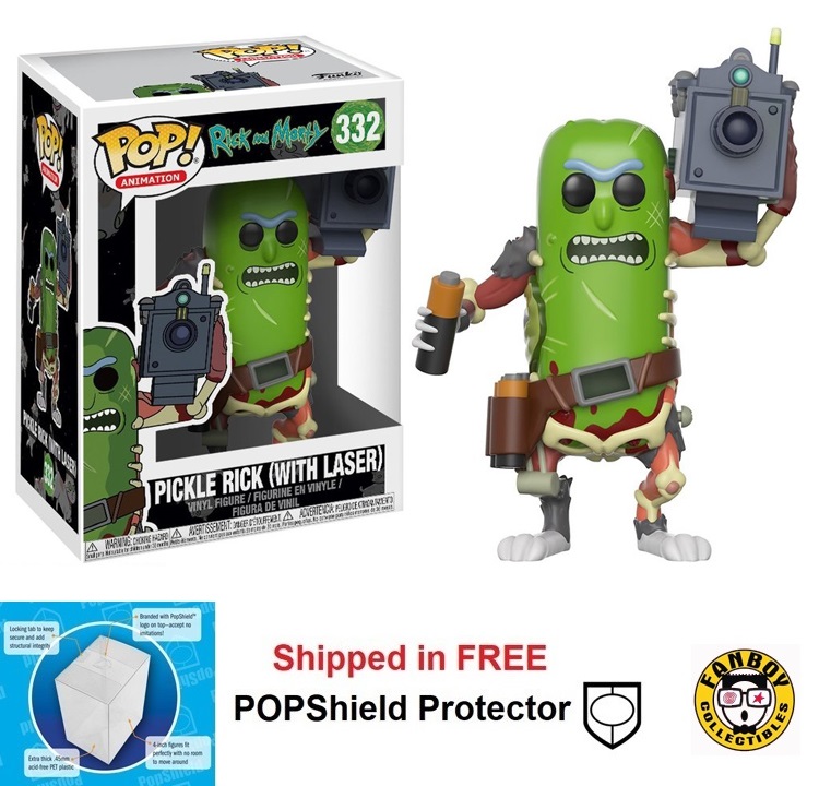 Funko POP Animation Rick and Morty Pickle Rick with Laser #332